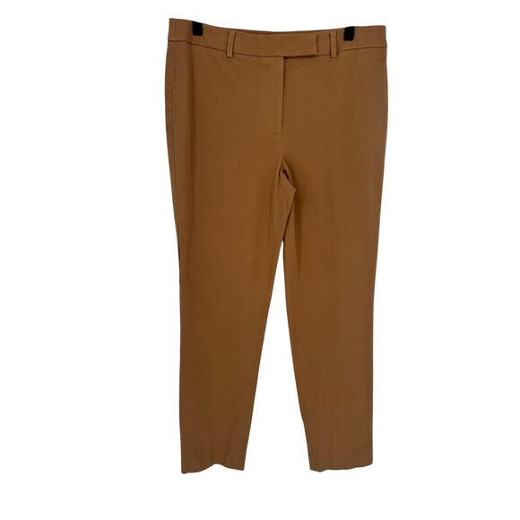 Talbots Tan High Waist Straight Pants Ankle Length Sleek Design Workwear 8 - Picture 1 of 10
